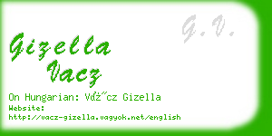 gizella vacz business card